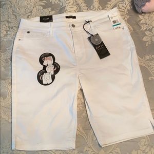 White Bermuda Jean Shorts Curve Appeal size 16